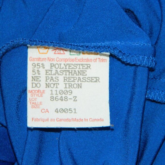 Frank Lyman Royal Blue Studded Rouched Holiday Party Cocktail Sheath Dress Sz14 - Picture 12 of 12